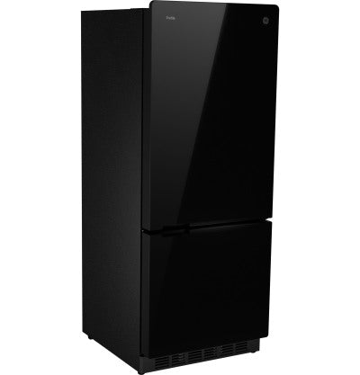 GE Profile 10.0 cu. ft. 12V DC Bottom Freezer Refrigerator, Glass Door (Black)