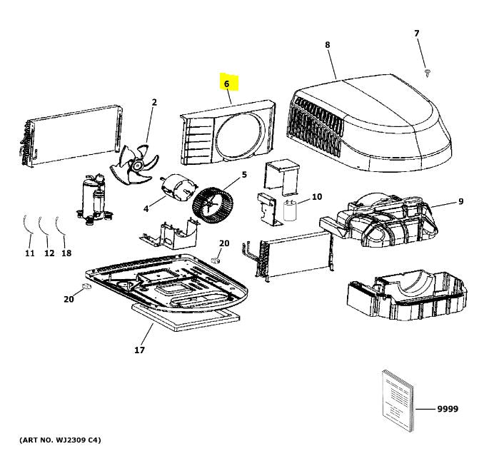 WJ76X25398 Outdoor Fan Shroud The RV Parts House