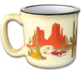 Mug; Travel Mug; 15 Ounce Capacity; Desert Dreaming; Dishwasher And Microwave Safe (CC-004Y)