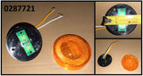 Round Amber or Red Clearance Light w/ Black Base for Jayco (2.5" Round)