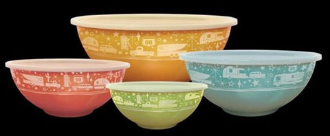 Kitchen Bowl; Nesting Storage Bowl; Set Of 4; With Lids (CC-006)