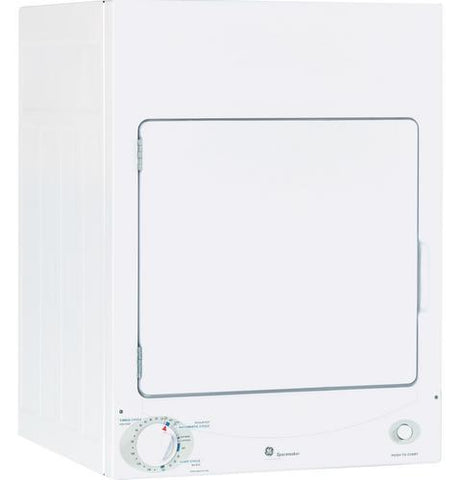 GE Spacemaker® 120V 3.6 cu. ft. Capacity Stationary Electric Dryer (DSKS333ECWW)