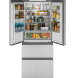 Haier 14.5 cu. ft. 4 Door Refrigerator, Fingerprint Resistant Stainless (QJS15HYRFS)
