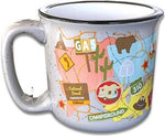 Mug; Travel Mug; 15 Ounce Capacity; Travel Map (CC-004TMG)
